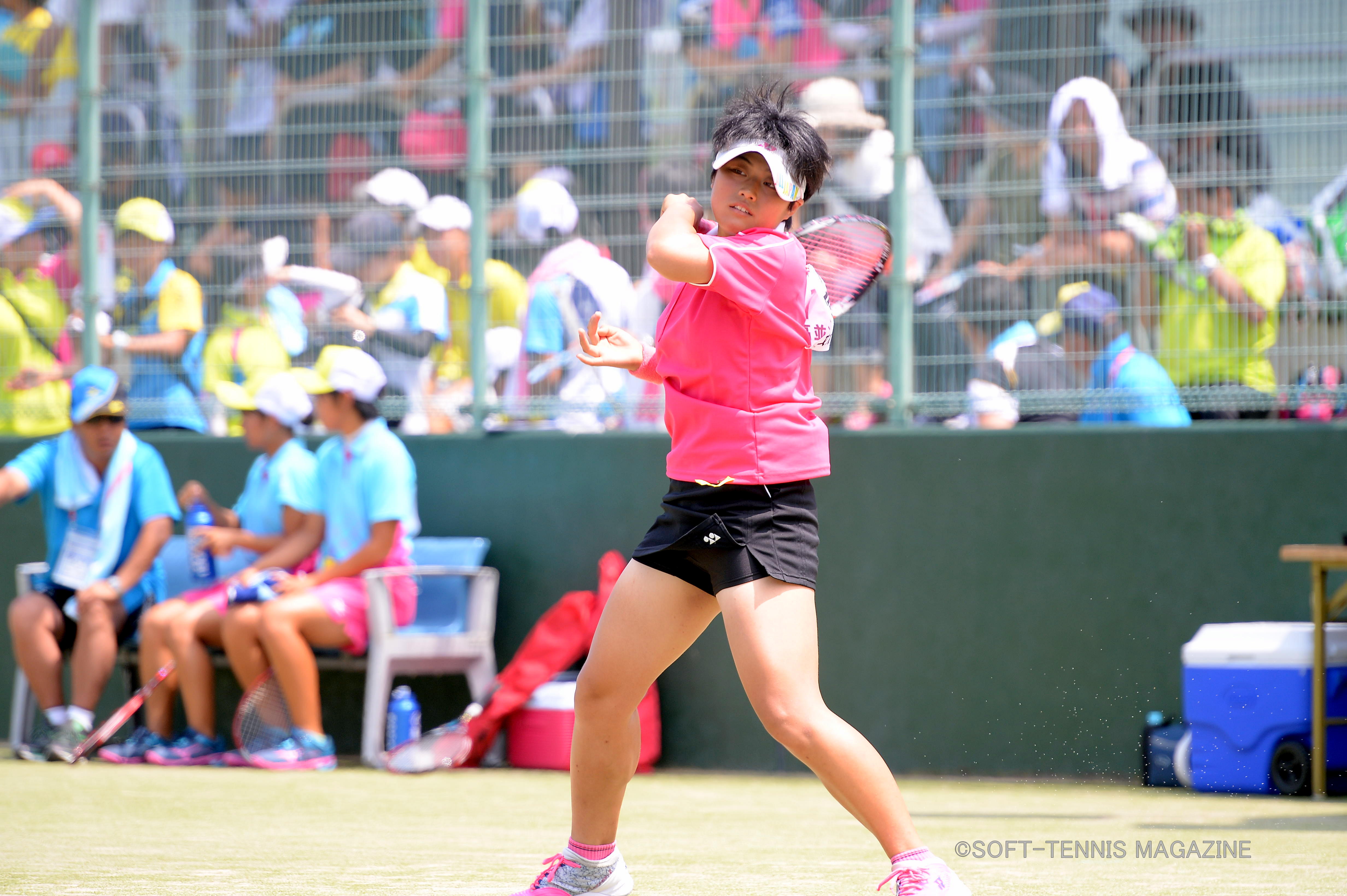 女子個人戦初日！　第1シードの文大杉並（東京）・宮下真緒（写真）／上田理央は順当に2日目へ