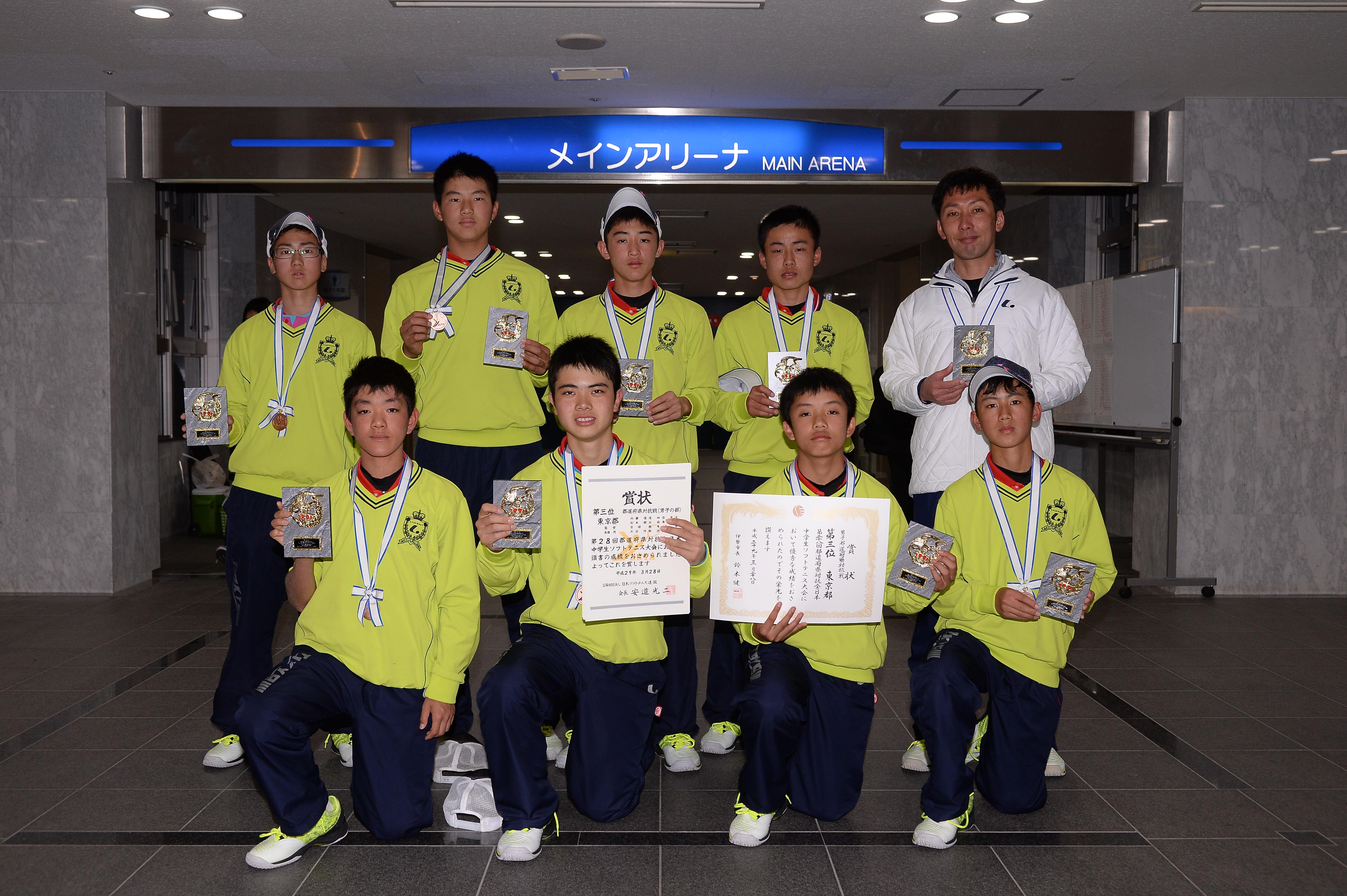 都道府県全中2017・男子団体3位・東京