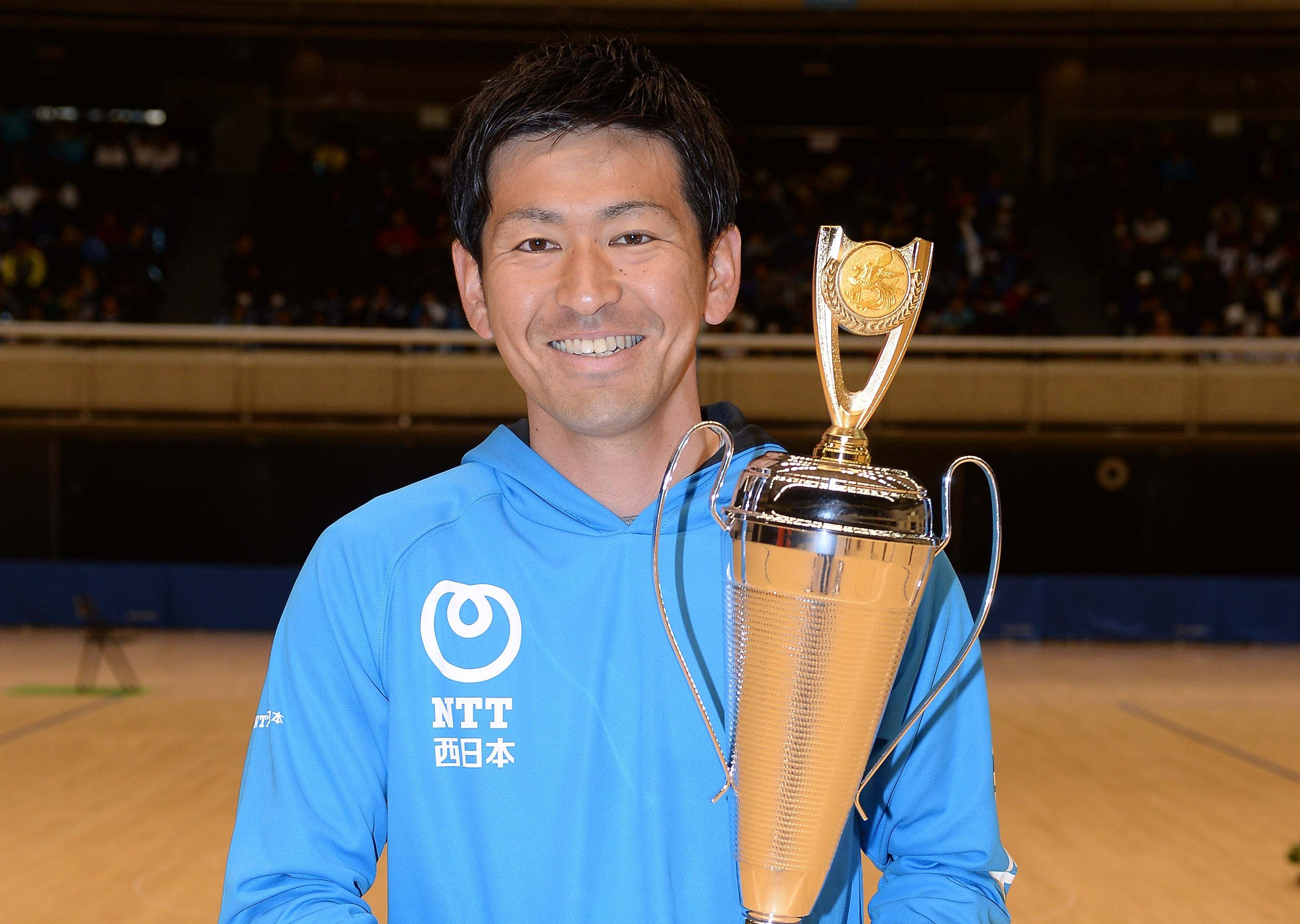 第1回全日本男子選抜・シングルス優勝の長江光一（NTT西日本広島）