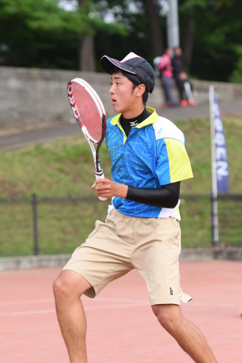 羽黒の齋藤龍（根本／）。最終日初戦は高橋／廣井（豊南）と激突