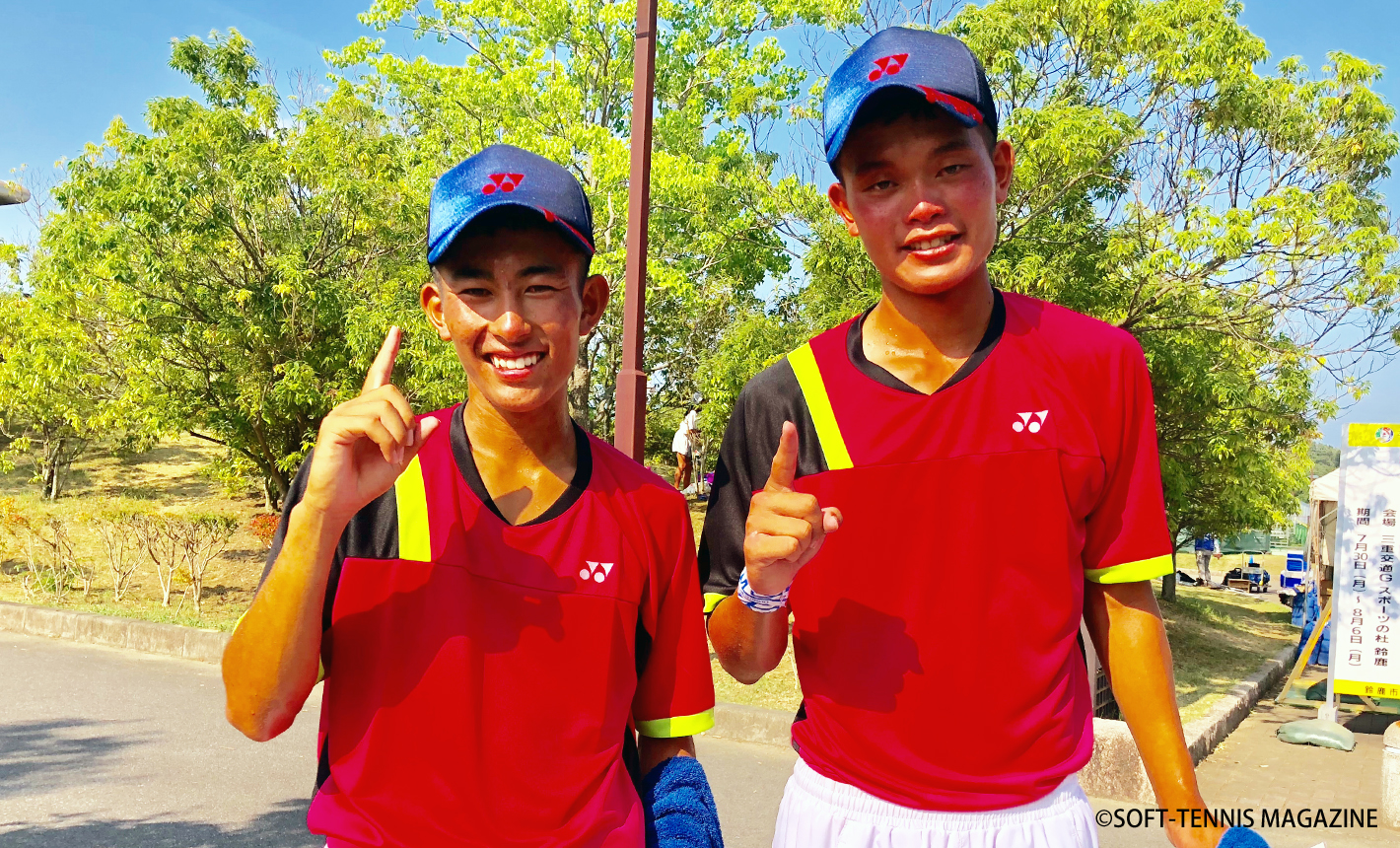 インハイ 男子個人戦優勝 下原 林 奈良 高田商業 インタビュー リードされても負けることは考えなかった ソフトテニスマガジン ポータル